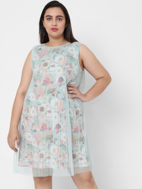 

Vero Moda Green Floral A-Line Dress