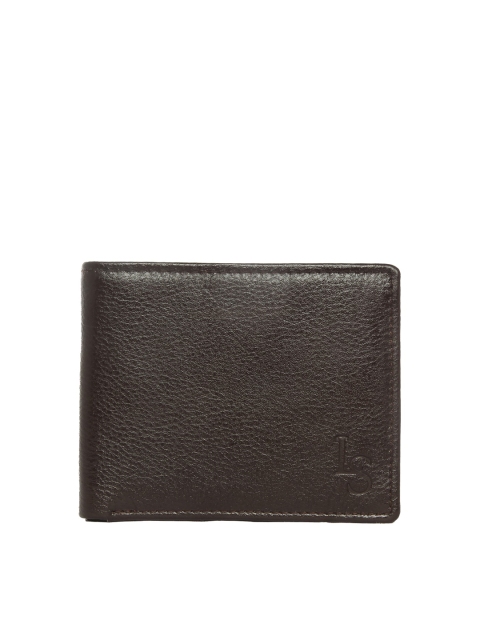 

LOUIS STITCH Men Brown Textured Leather Two Fold Wallet