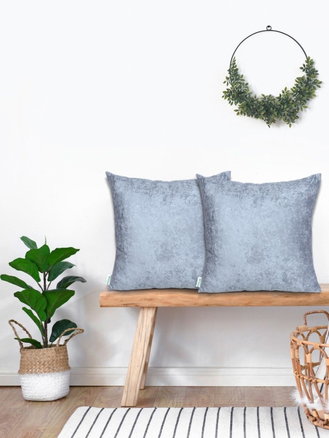 

KICA Grey Set of 2 Velvet Square Cushion Covers