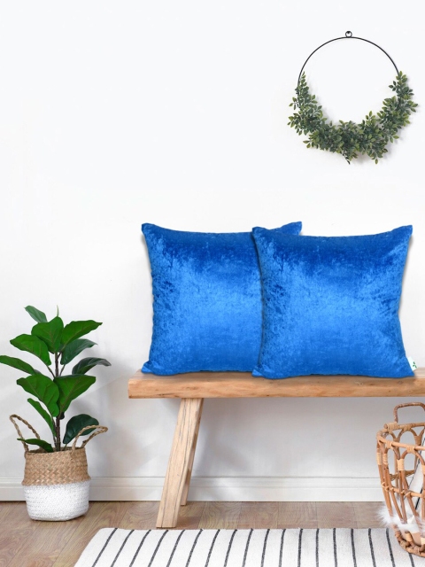 

KICA Blue Set of 2 Velvet Square Cushion Covers