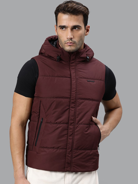 

RARE RABBIT Men Maroon Insulator Padded Jacket