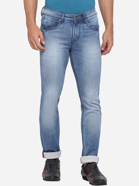 

JADE BLUE Men Blue Straight Fit Heavy Fade Acid Wash Stretchable Jeans