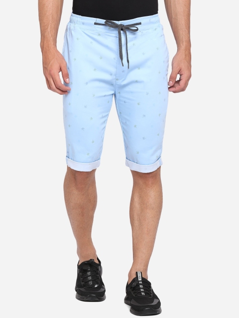 

JADE BLUE Men Blue Printed Regular Shorts