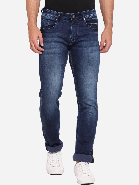 

JADE BLUE Men Blue Slim Fit Heavy Fade Acid Wash Stretchable Jeans