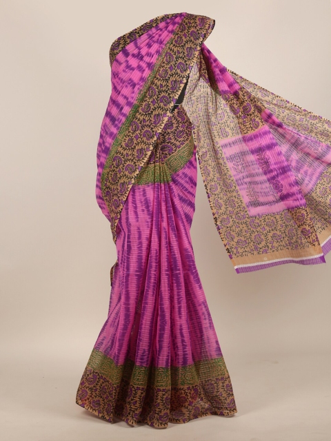 

Pothys Pink & Black Paisley Saree