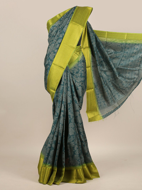 

Pothys Green & White Floral Saree