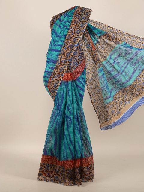 

Pothys Blue & Beige Paisley Saree