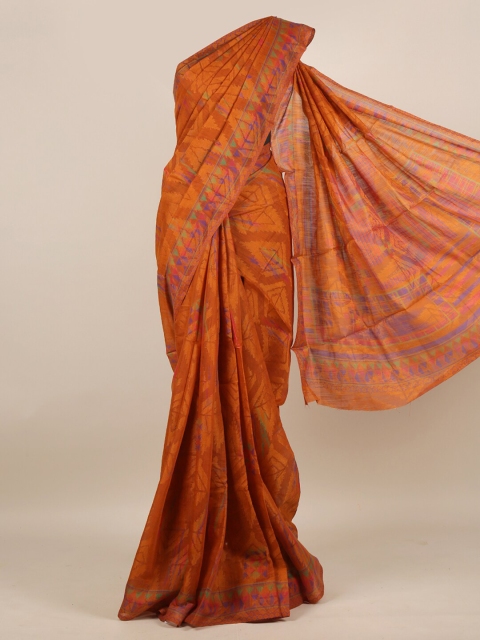 

Pothys Rust & Orange Jute Silk Saree