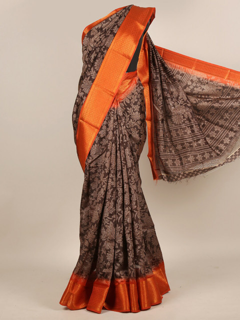 

Pothys Brown & Red Floral Saree