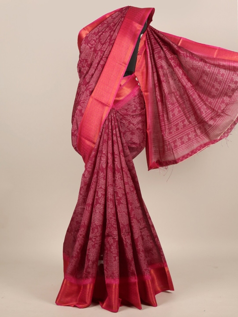 

Pothys Purple & Magenta Floral Saree