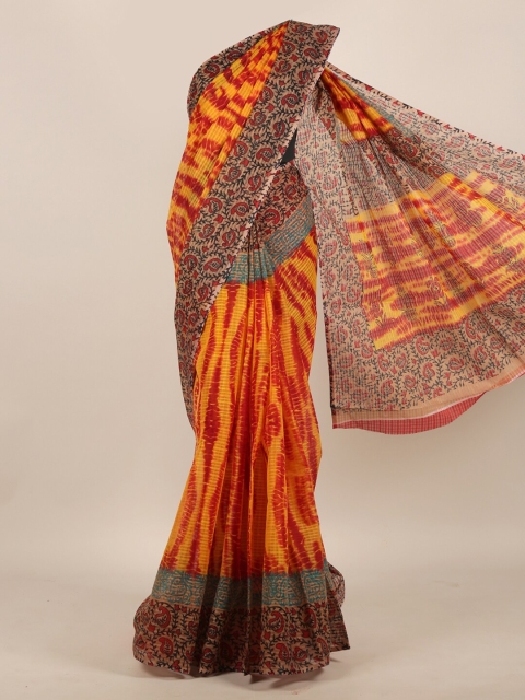 

Pothys Yellow & Red Saree