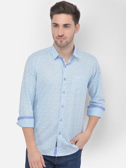 

COBB Men Blue Slim Fit Floral Printed Casual Shirt