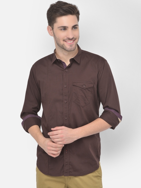 

COBB Men Brown Slim Fit Casual Shirt