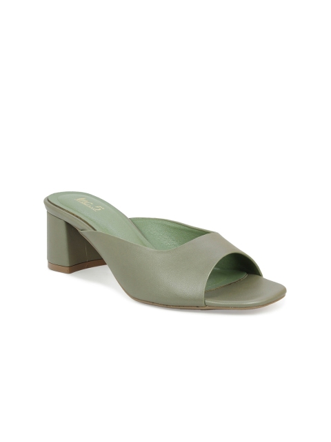 

Inc 5 Women Green Block Mules