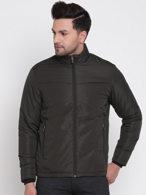 

METTLE Men Olive Green Padded Jacket