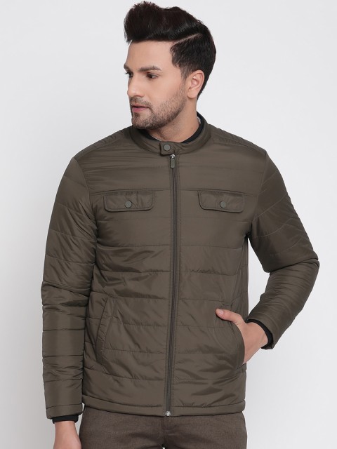 

METTLE Men Olive Green Puffer Jacket
