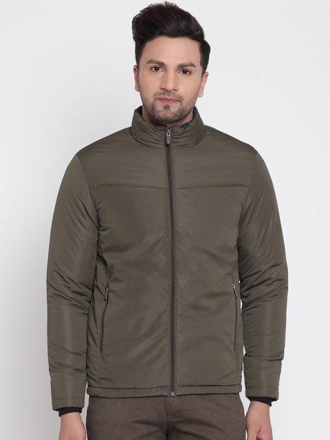

METTLE Men Olive Green Padded Jacket