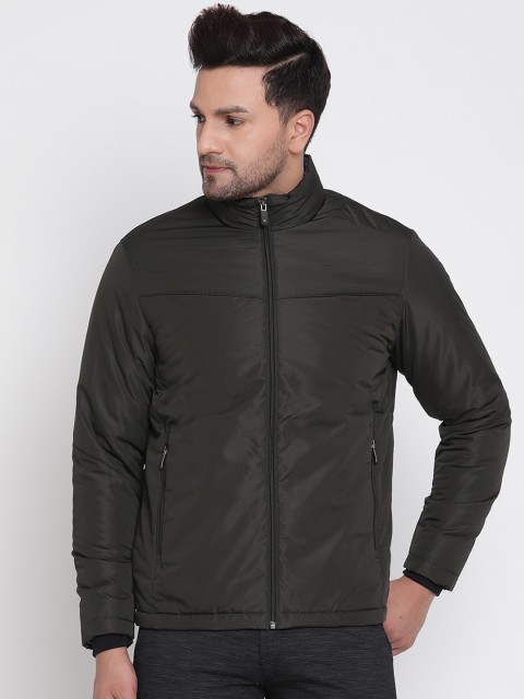 

METTLE Men Olive Green Padded Jacket