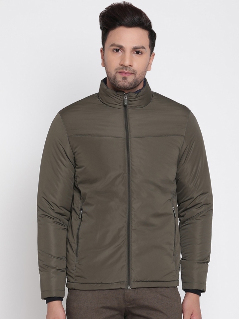

METTLE Men Olive Green Padded Jacket