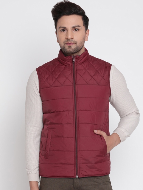 

METTLE Men Maroon Quilted Jacket