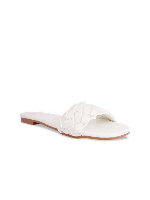 

SCENTRA Women White Open Toe Flats