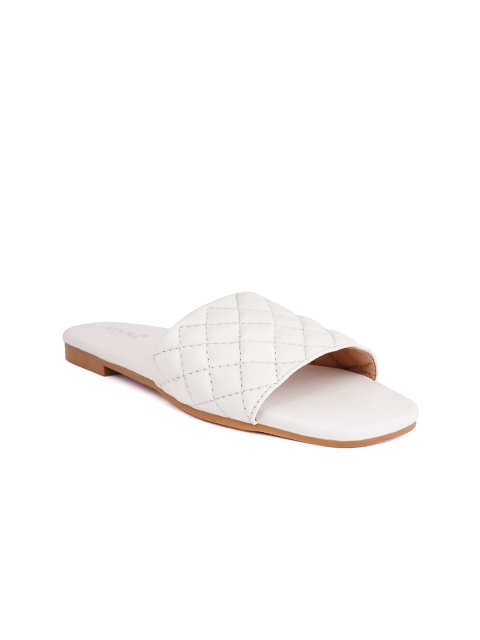 

SCENTRA Women White Open Toe Flats