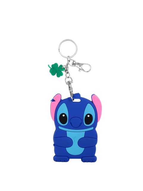 

POKORY Kids Navy Blue & Pink Cartoon Pattern Stainless Steel Key Chain