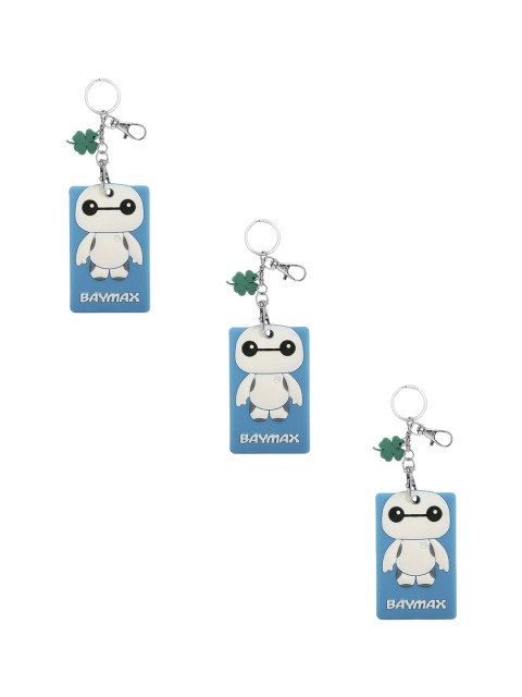 

POKORY Kids Set Of 2 Blue & White Solid Stainless Steel Key Chains