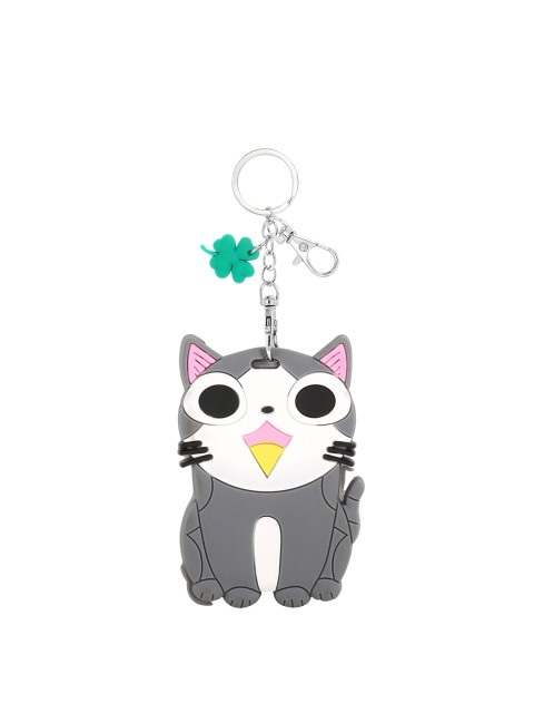 

POKORY Kids Set Of 2 Grey & White Printed Stainless Steel Key Chains
