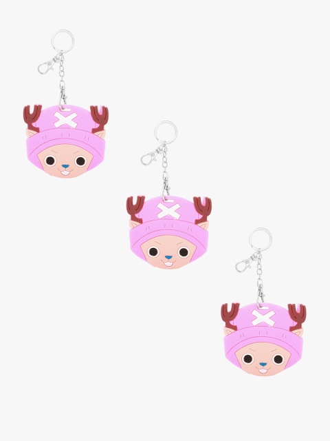 

POKORY Set Of 3 Pink & White Key Chains