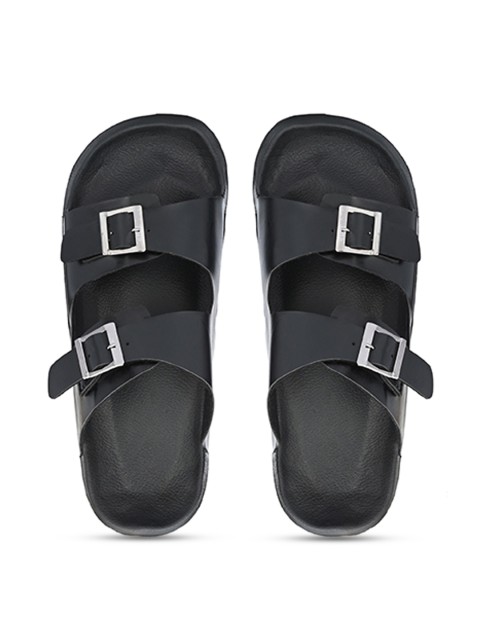 

AfroJack Men Black Solid Slip-On