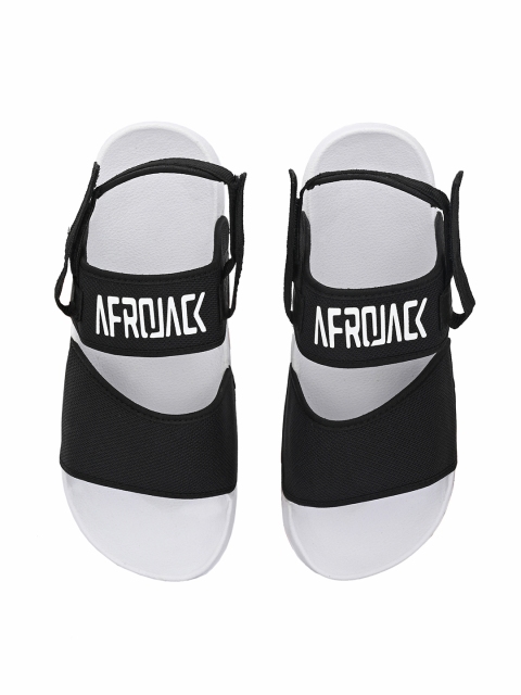 

AfroJack Men White & Black Printed Sliders