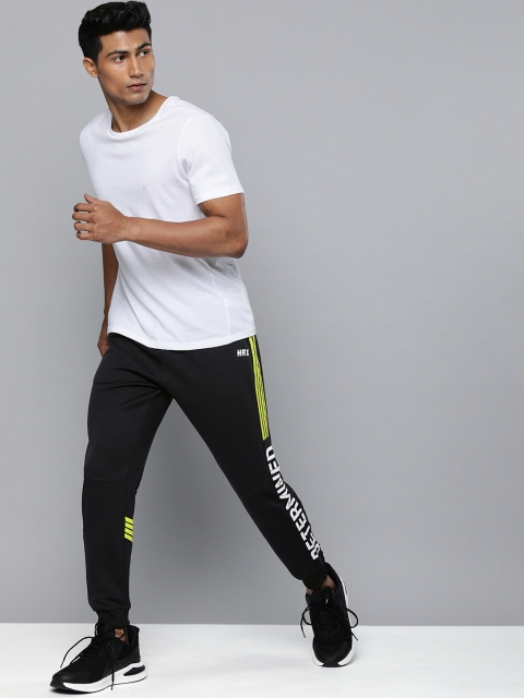 

HRX By Hrithik Roshan Men Charcoal Grey Slim Fit Typography Rapid-Dry Training Joggers