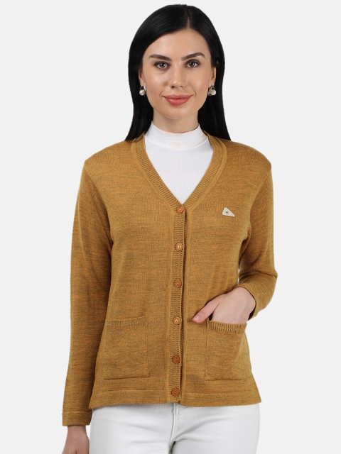 

Monte Carlo Women Yellow Pure Wool Cardigan Sweater