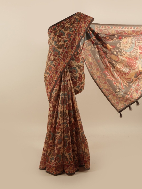

Pothys Brown & Black Ethnic Motifs Saree