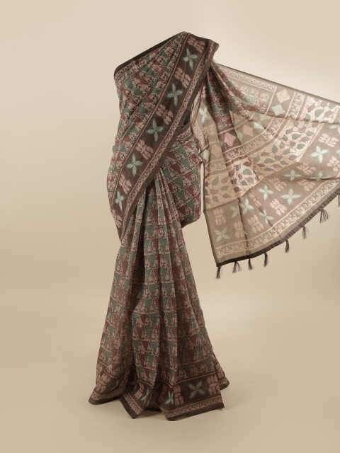 

Pothys Multicoloured Printed Cotton Blend Saree, Multi