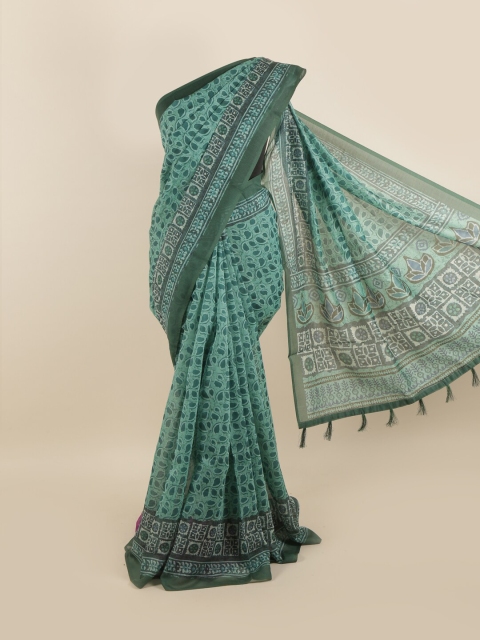 

Pothys Green & Grey Printed Saree