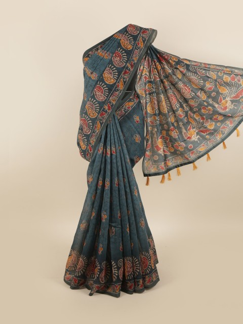 

Pothys Blue & Red Ethnic Motifs Saree