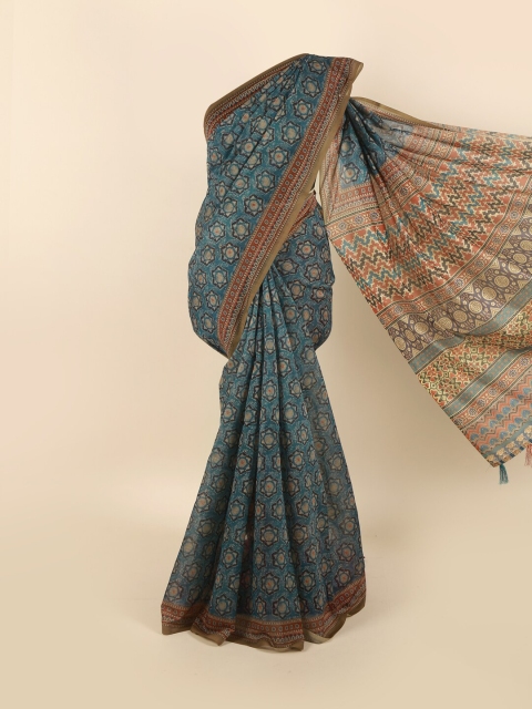 

Pothys Blue & Maroon Printed Saree