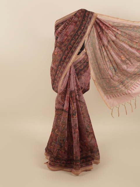 

Pothys Pink & Red Ethnic Motifs Saree