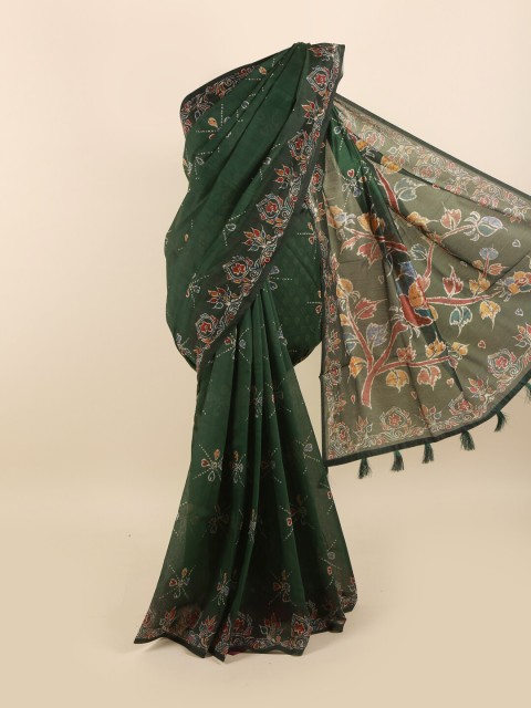 

Pothys Green & Blue Printed Saree