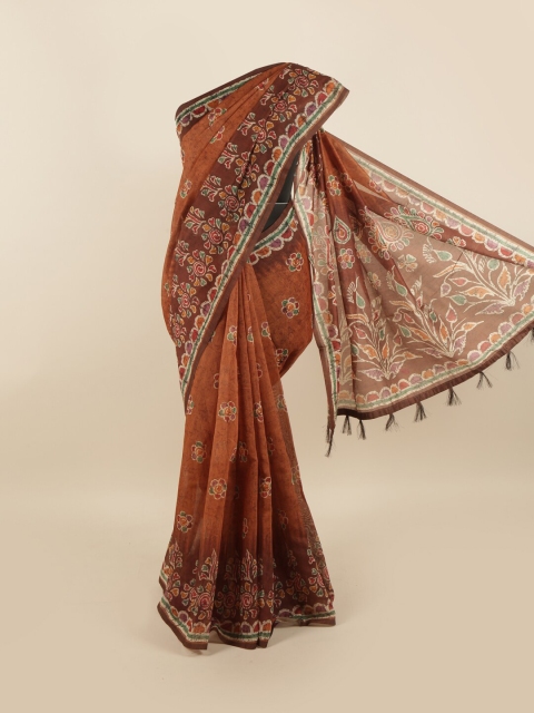 

Pothys Brown & Red Floral Saree