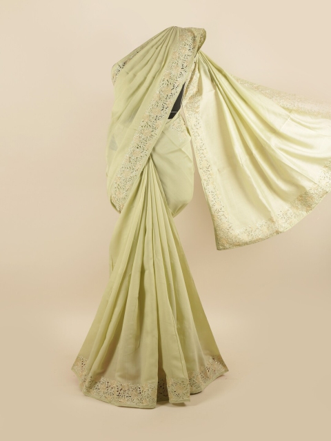 

Pothys Green Silk Blend Saree