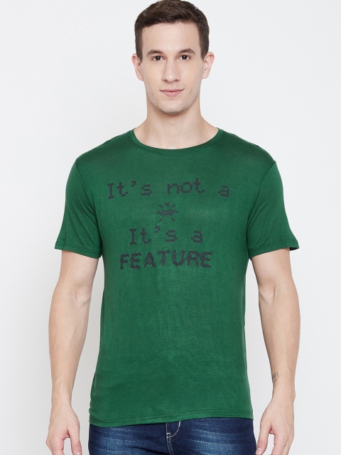 

armure Men Green Typography Printed T-shirt