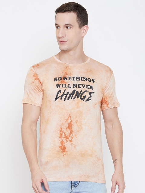 

armure Men Orange Typography Printed T-shirt