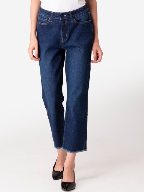 

Mode by Red Tape Women Blue Straight Fit Stretchable High-Rise Jeans