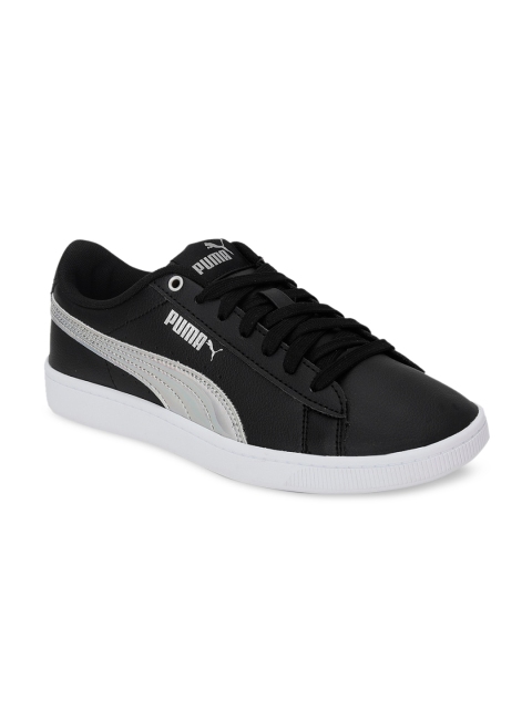 

Puma Girls Black & Grey Solid Regular Sneakers