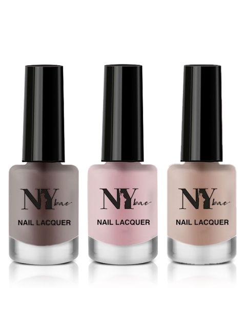 

NY Bae Set of 3 Matte Nail Lacquer - Pink, Brown, Nude, Multi