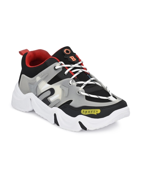 

AfroJack Men Black Colourblocked Sneakers