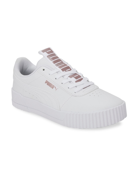 

Puma Women White Carina Bold Metallic Sneakers